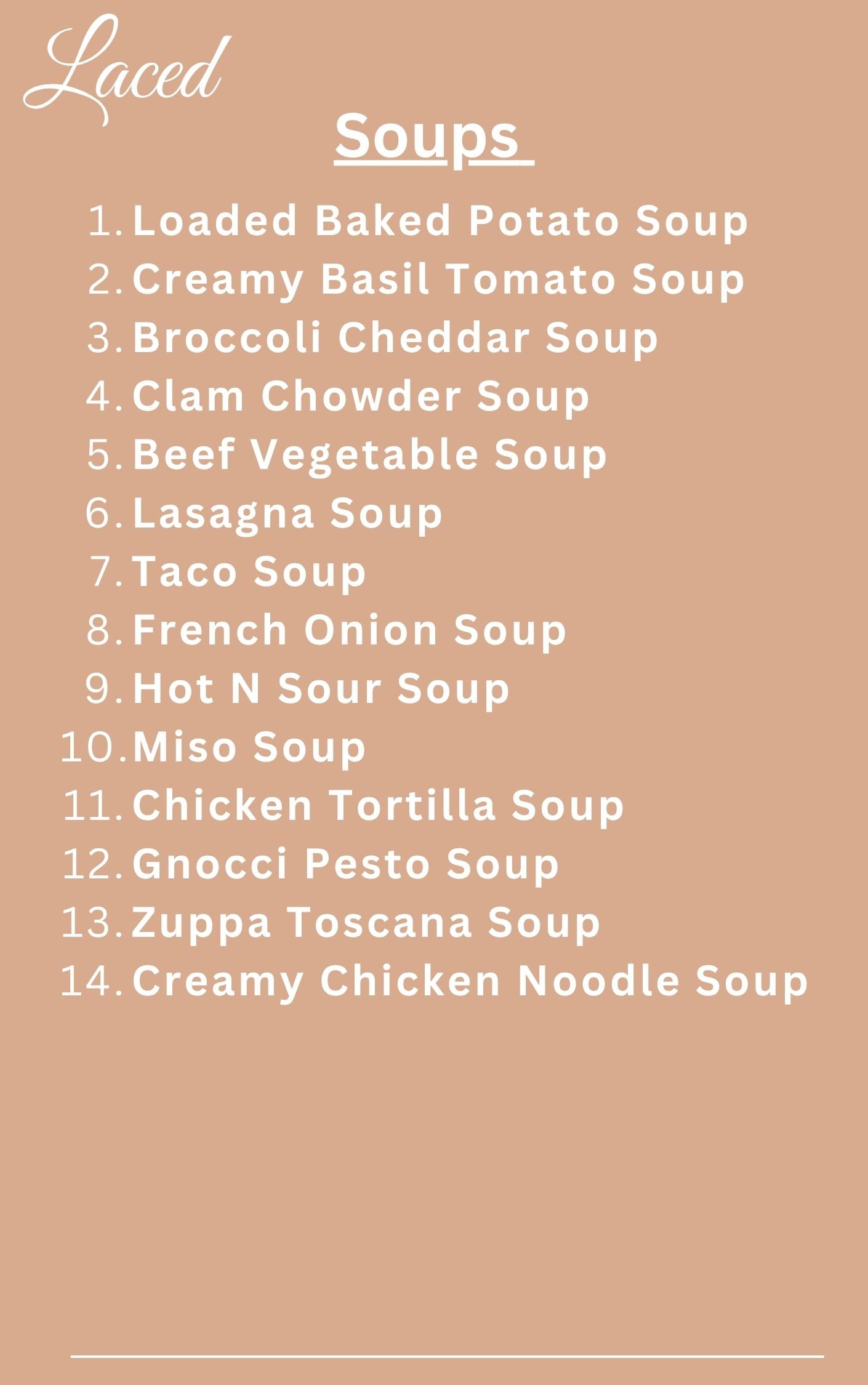 LACED  COOK BOOK - Digital Recipe Collection 200+ pages!